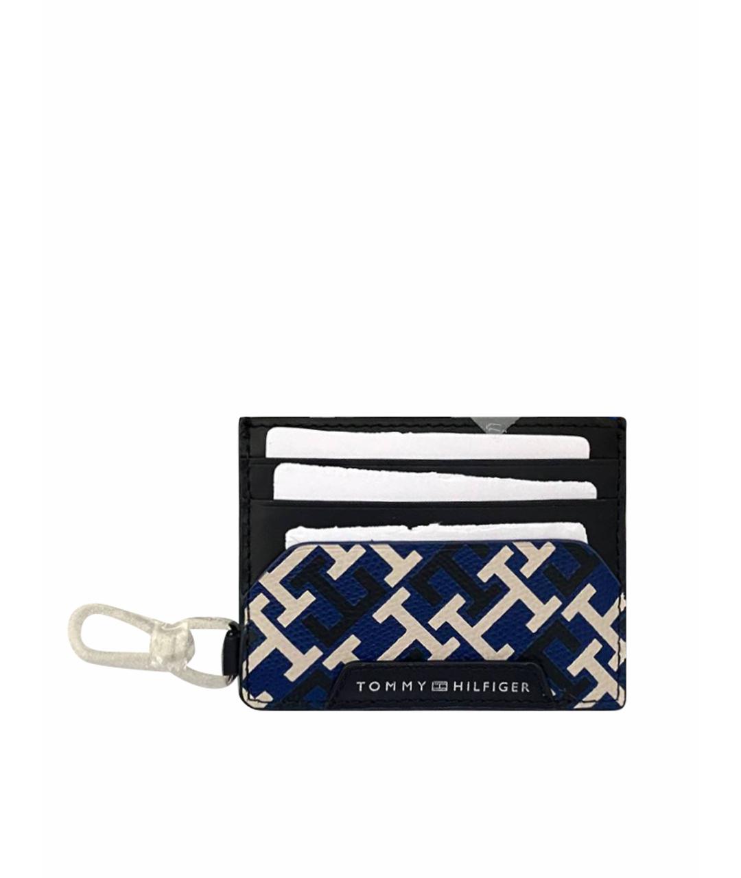 TOMMY HILFIGER Черный кожаный кардхолдер, фото 1