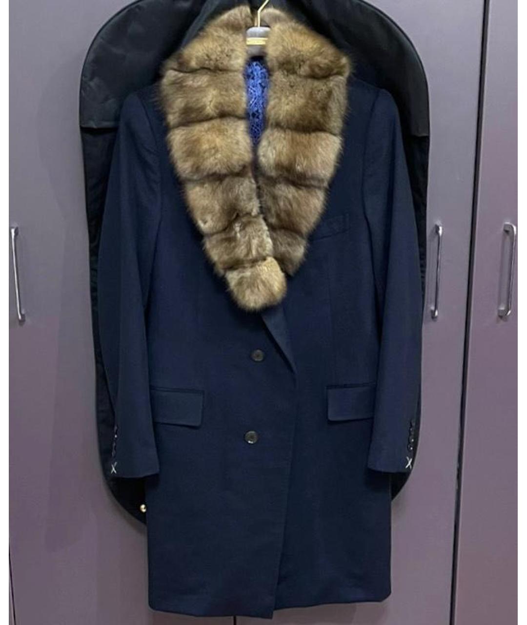 STEFANO RICCI Синее кашемировое пальто, фото 9