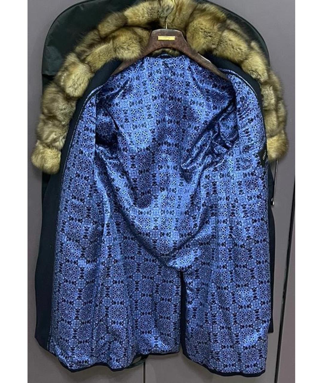 STEFANO RICCI Синее кашемировое пальто, фото 2