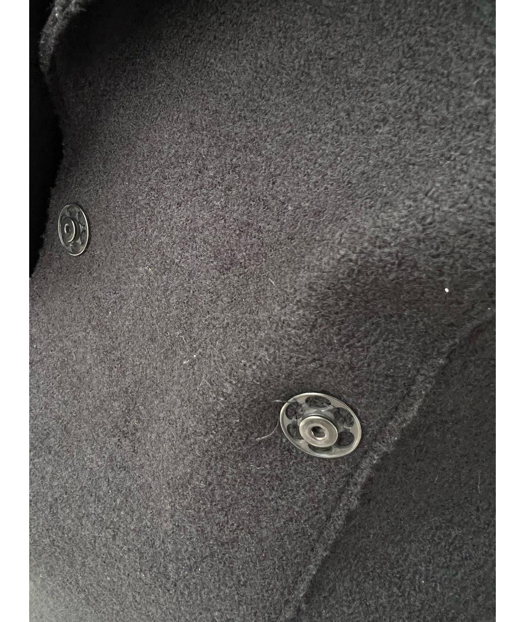 HARRIS WHARF LONDON Черное шерстяное пальто, фото 8