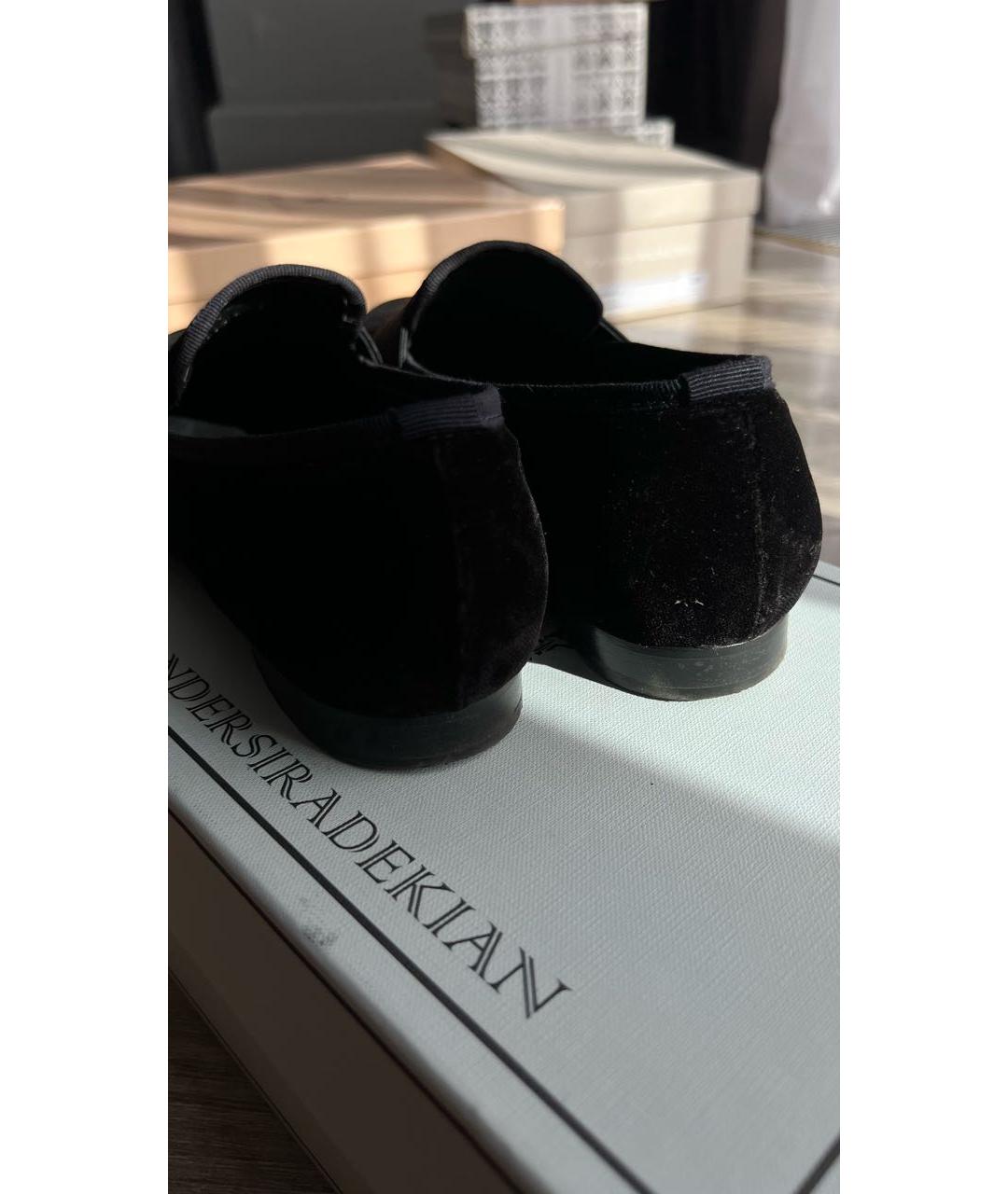ALEKSANDER SIRADEKIAN Черные бархатные туфли, фото 4