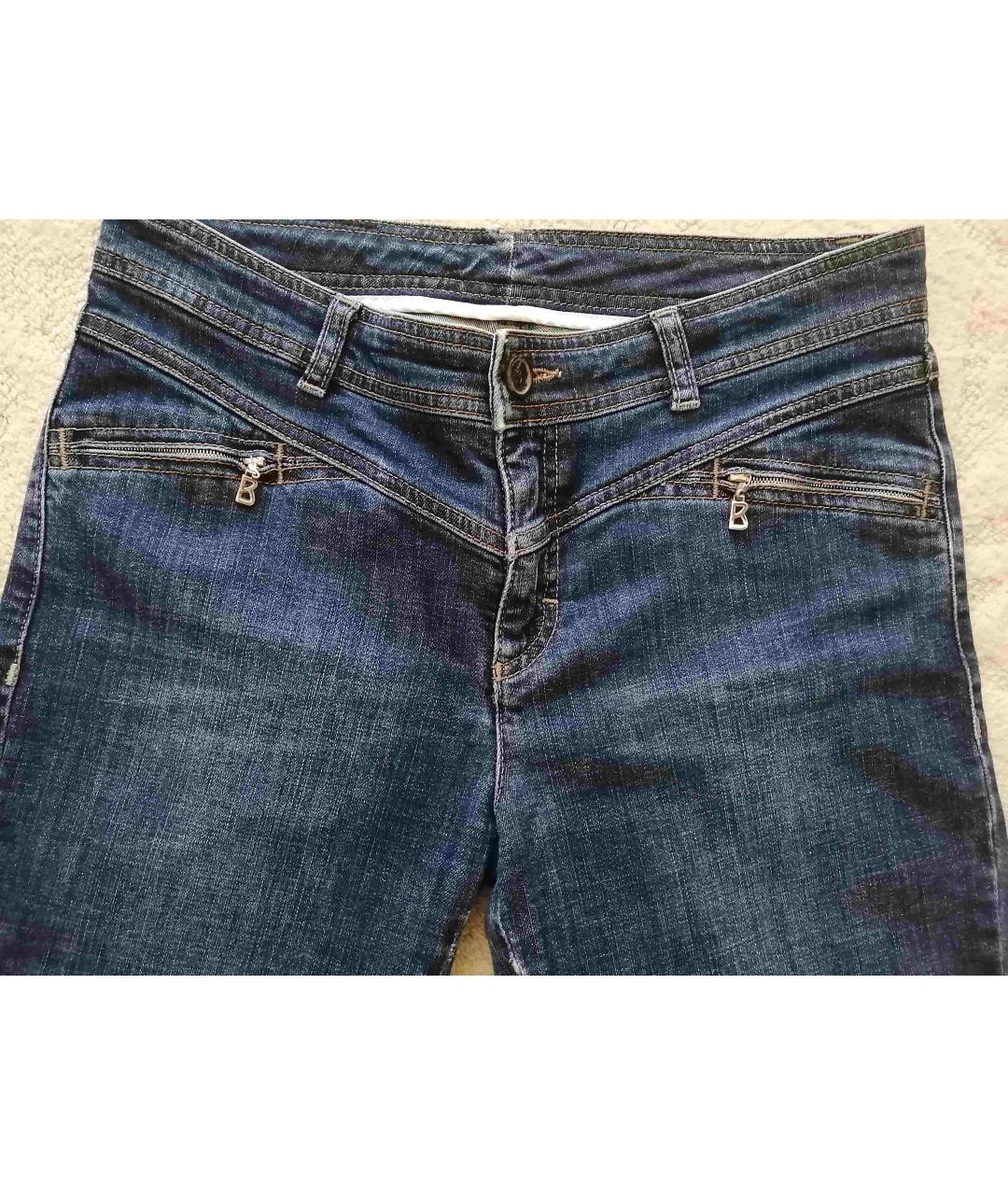 BOGNER Синие хлопко-эластановые прямые джинсы, фото 5