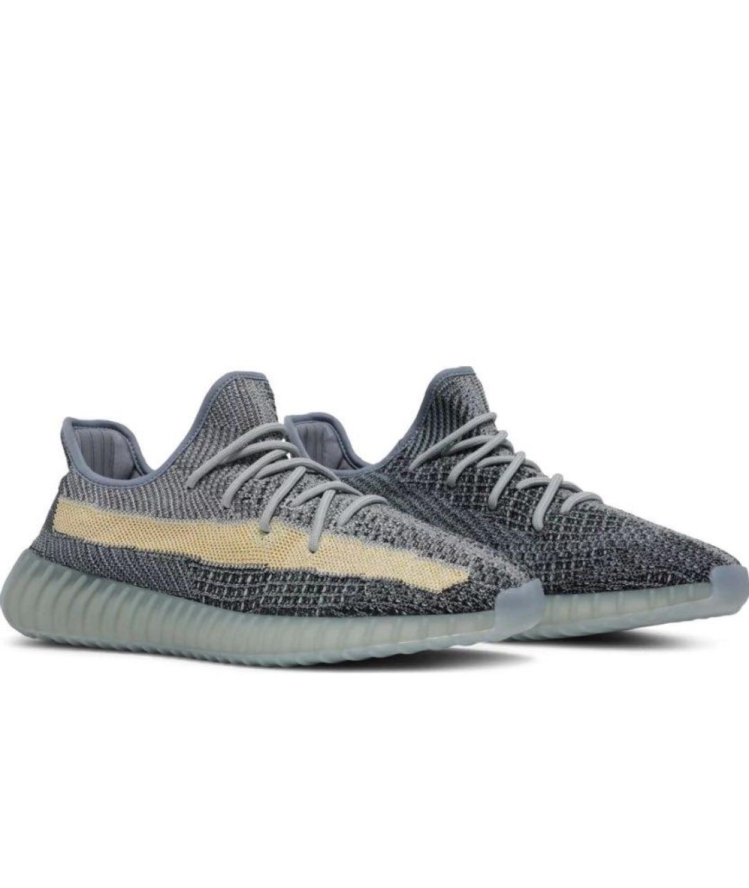 ADIDAS YEEZY Антрацитовые низкие кроссовки / кеды, фото 2