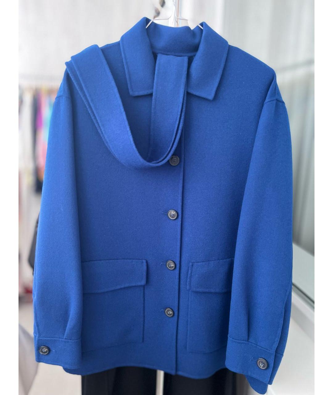 WEEKEND MAX MARA Синее кашемировое пальто, фото 2
