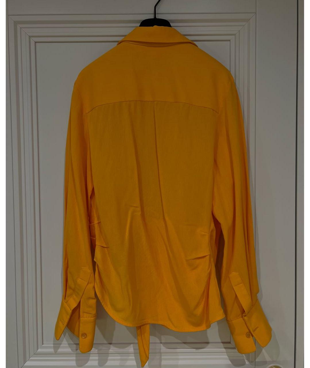 JACQUEMUS Оранжевая вискозная рубашка, фото 7