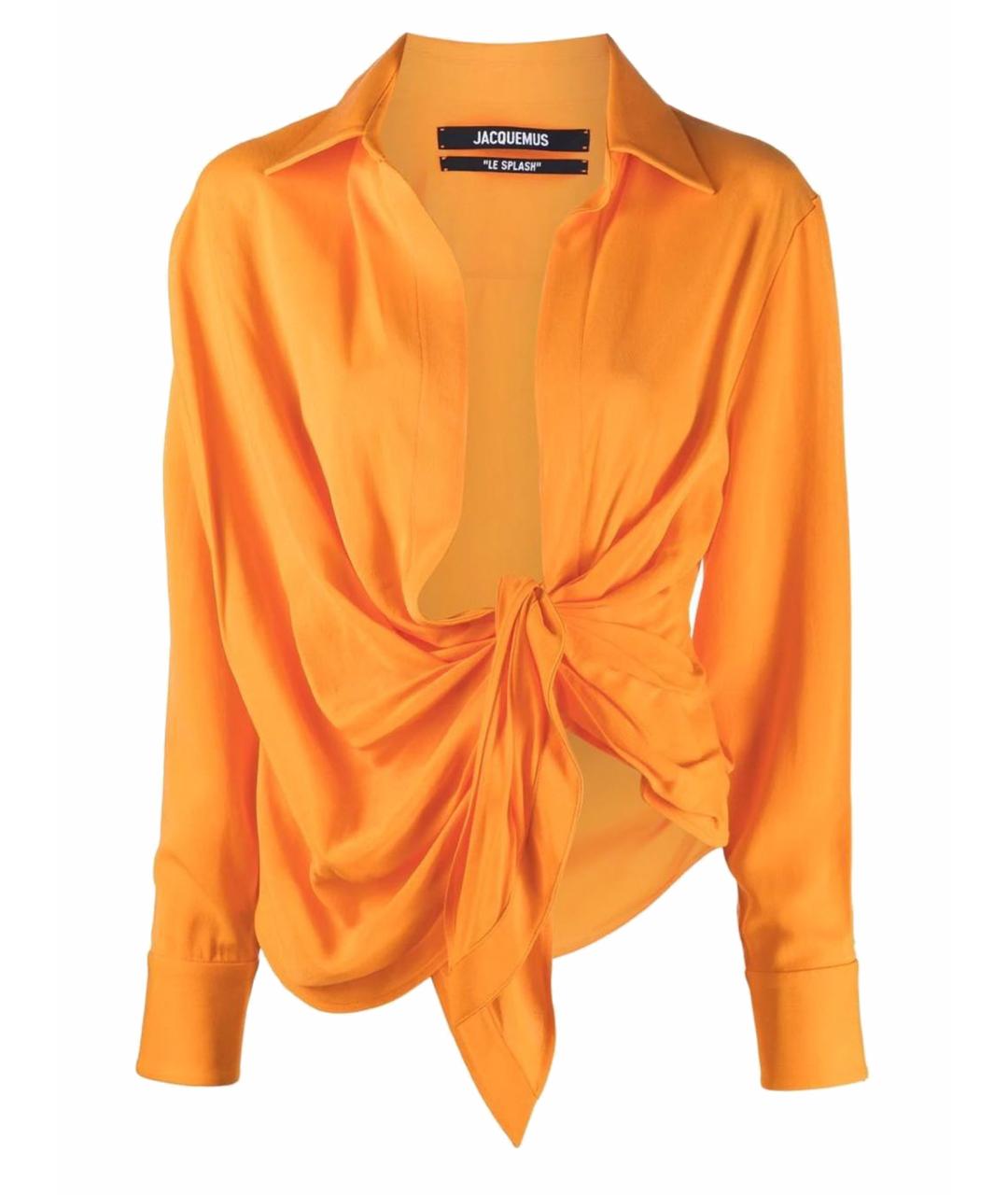 JACQUEMUS Оранжевая вискозная рубашка, фото 1