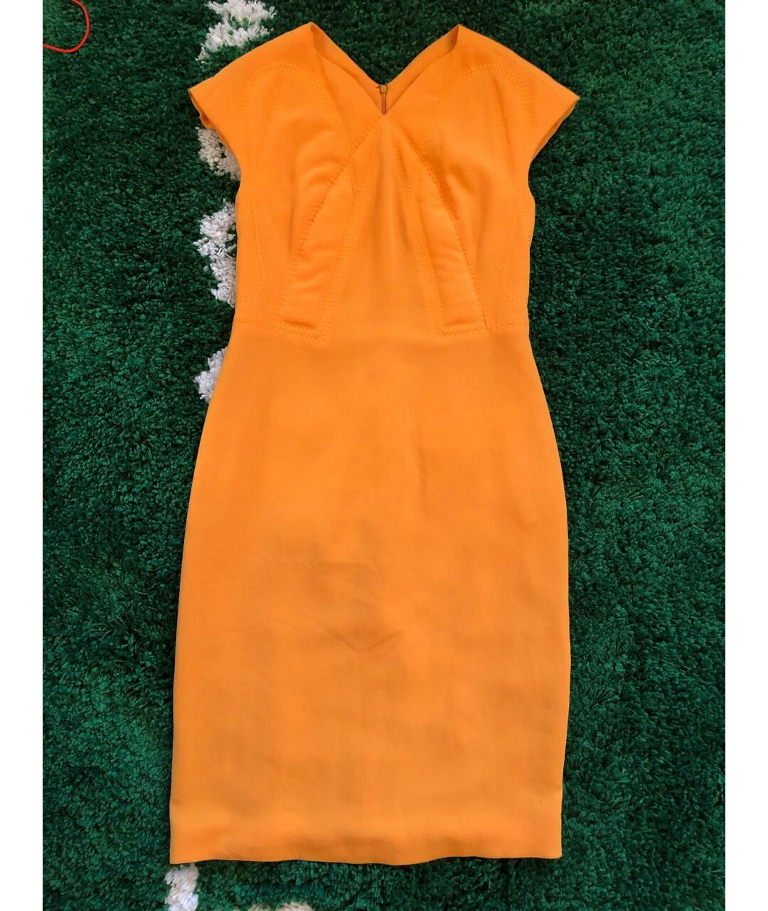BOTTEGA VENETA Оранжевое повседневное платье, фото 9