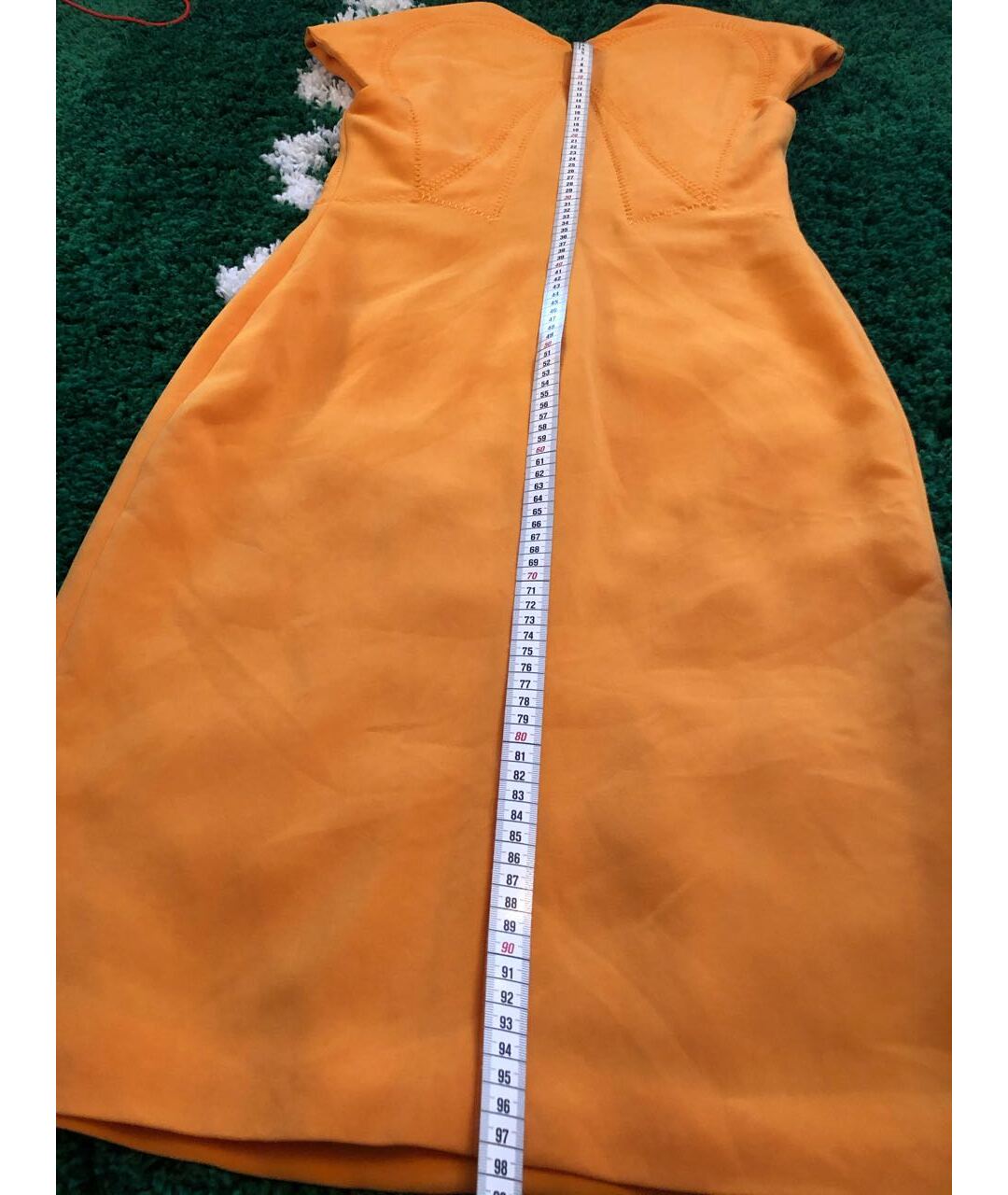 BOTTEGA VENETA Оранжевое повседневное платье, фото 8