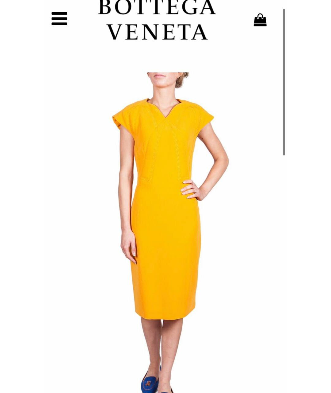 BOTTEGA VENETA Оранжевое повседневное платье, фото 5