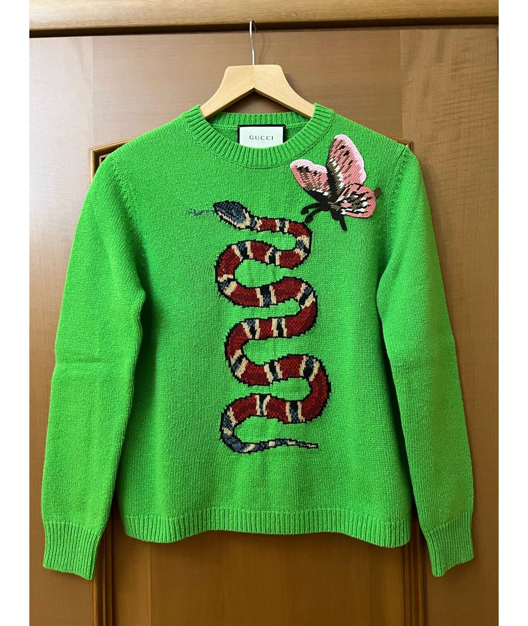 GUCCI Зеленый джемпер / свитер, фото 5