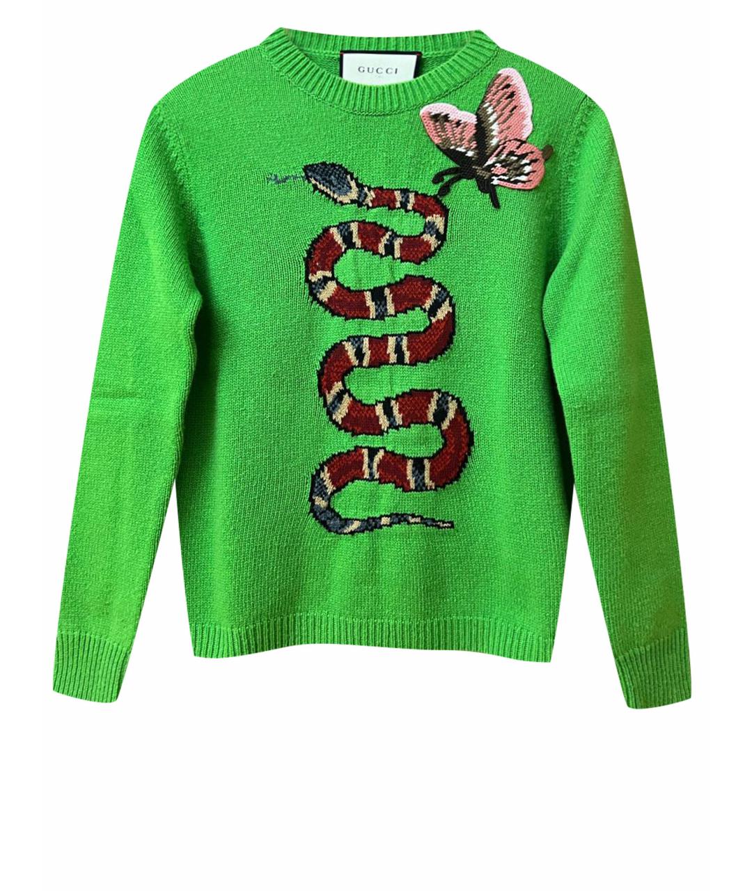 GUCCI Зеленый джемпер / свитер, фото 1