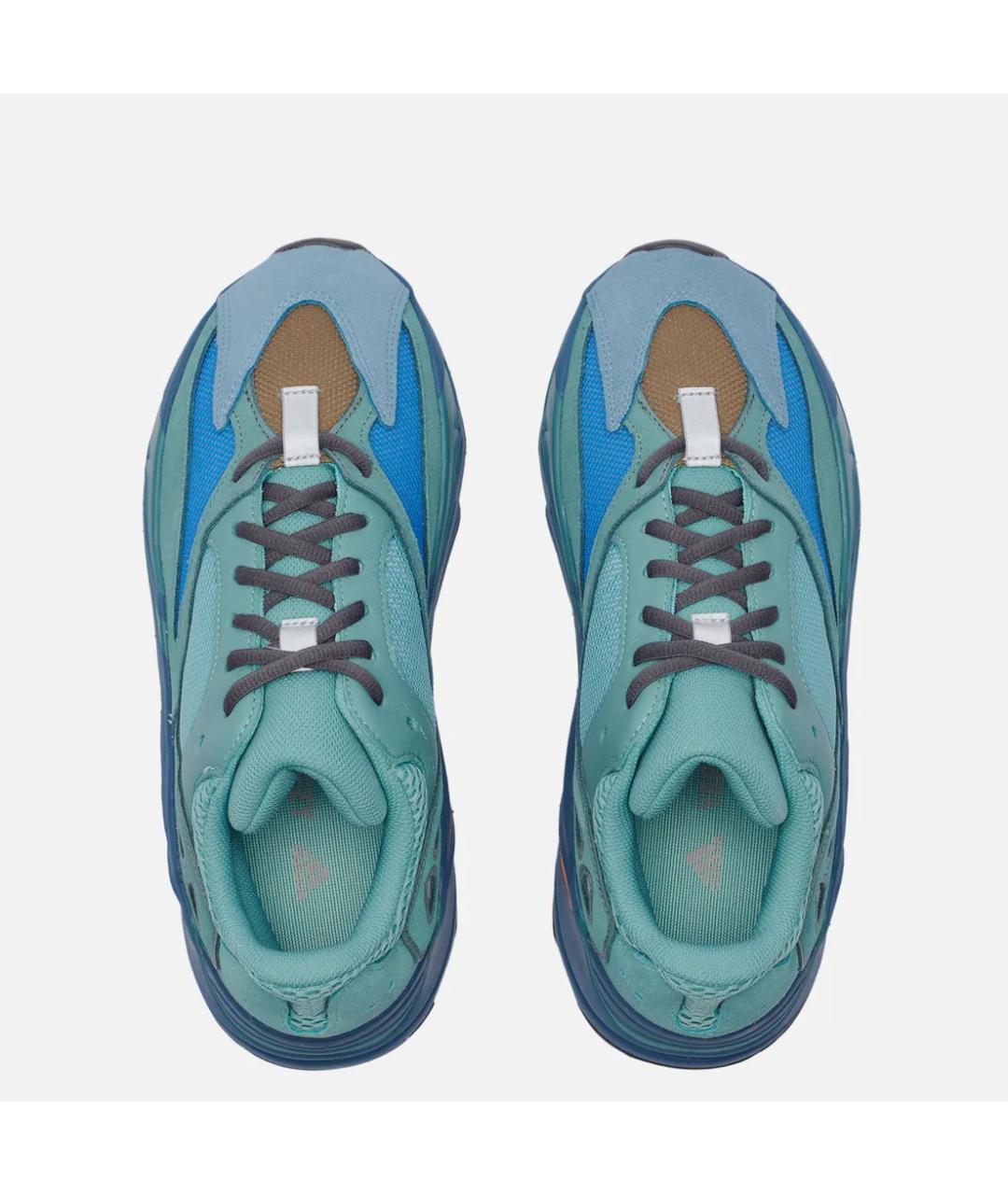 ADIDAS YEEZY Бирюзовые замшевые кроссовки, фото 3