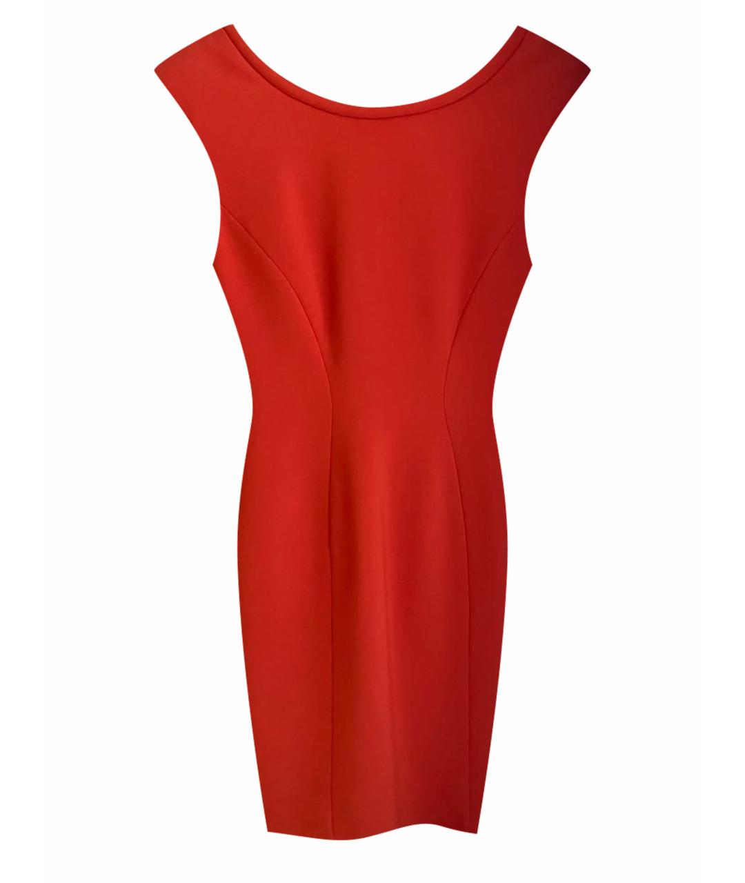 VERSACE COLLECTION Красное хлопко-эластановое коктейльное платье, фото 1