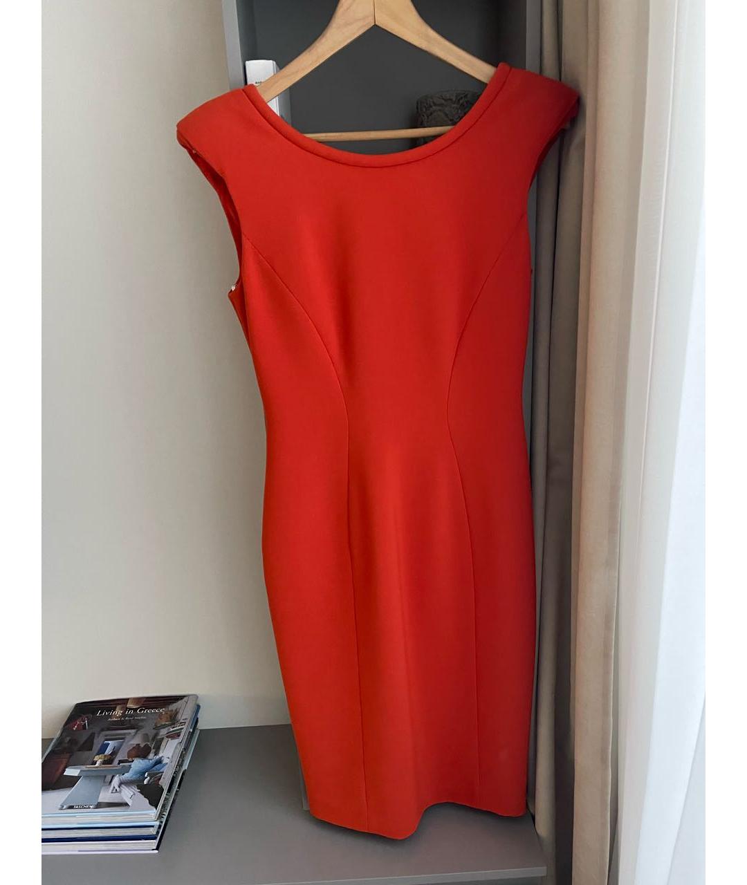 VERSACE COLLECTION Красное хлопко-эластановое коктейльное платье, фото 7