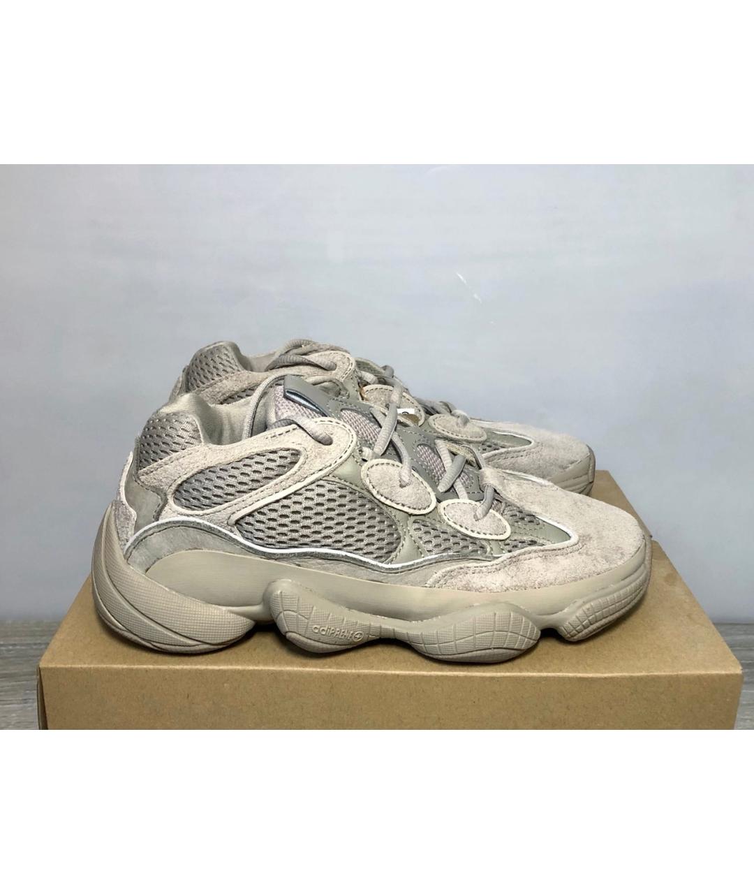 ADIDAS YEEZY Бежевые замшевые кроссовки, фото 6