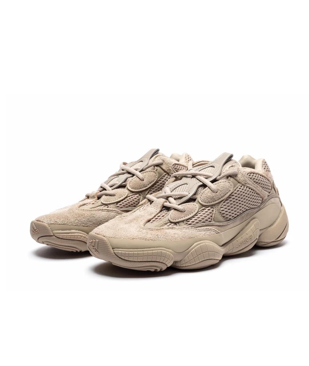 ADIDAS YEEZY Бежевые замшевые кроссовки, фото 5