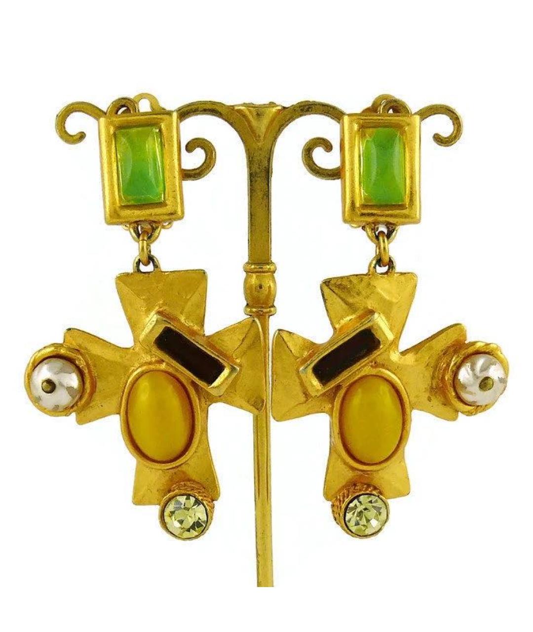 CHRISTIAN LACROIX Золотые металлические серьги, фото 4