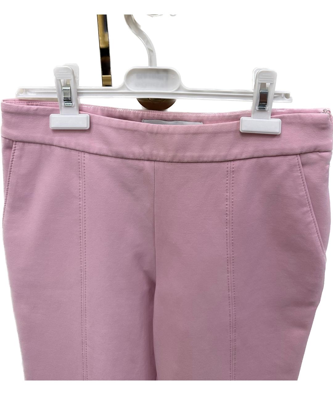 MSGM Розовые хлопковые брюки узкие, фото 3