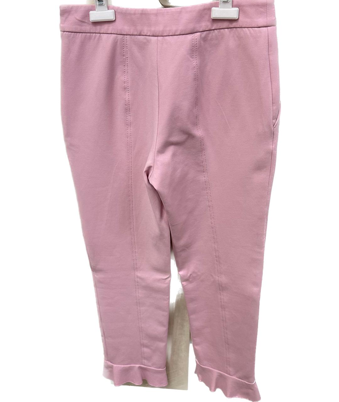 MSGM Розовые хлопковые брюки узкие, фото 2