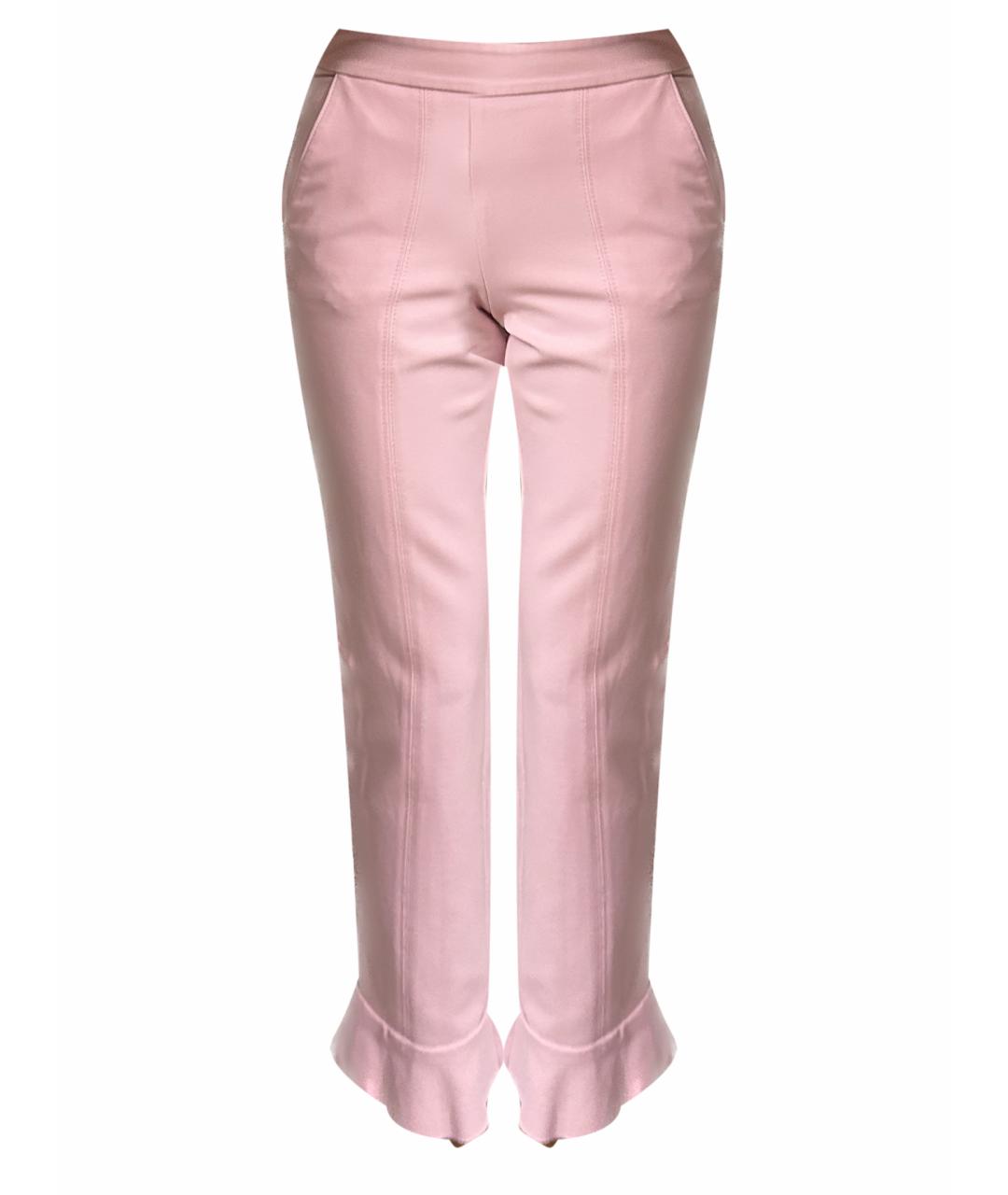 MSGM Розовые хлопковые брюки узкие, фото 1