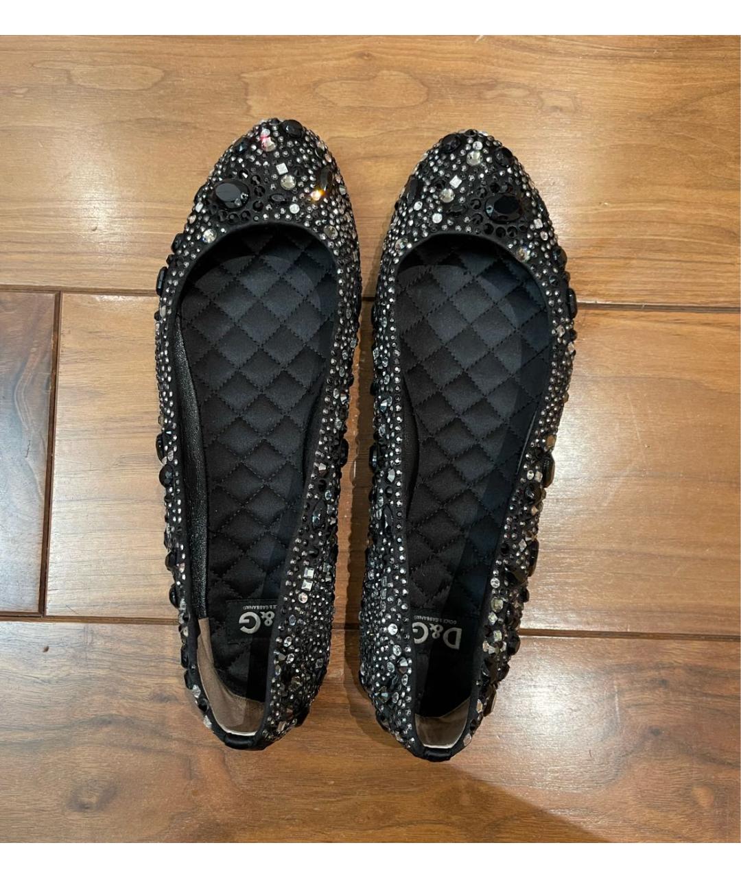 DOLCE&GABBANA Черные текстильные балетки, фото 3