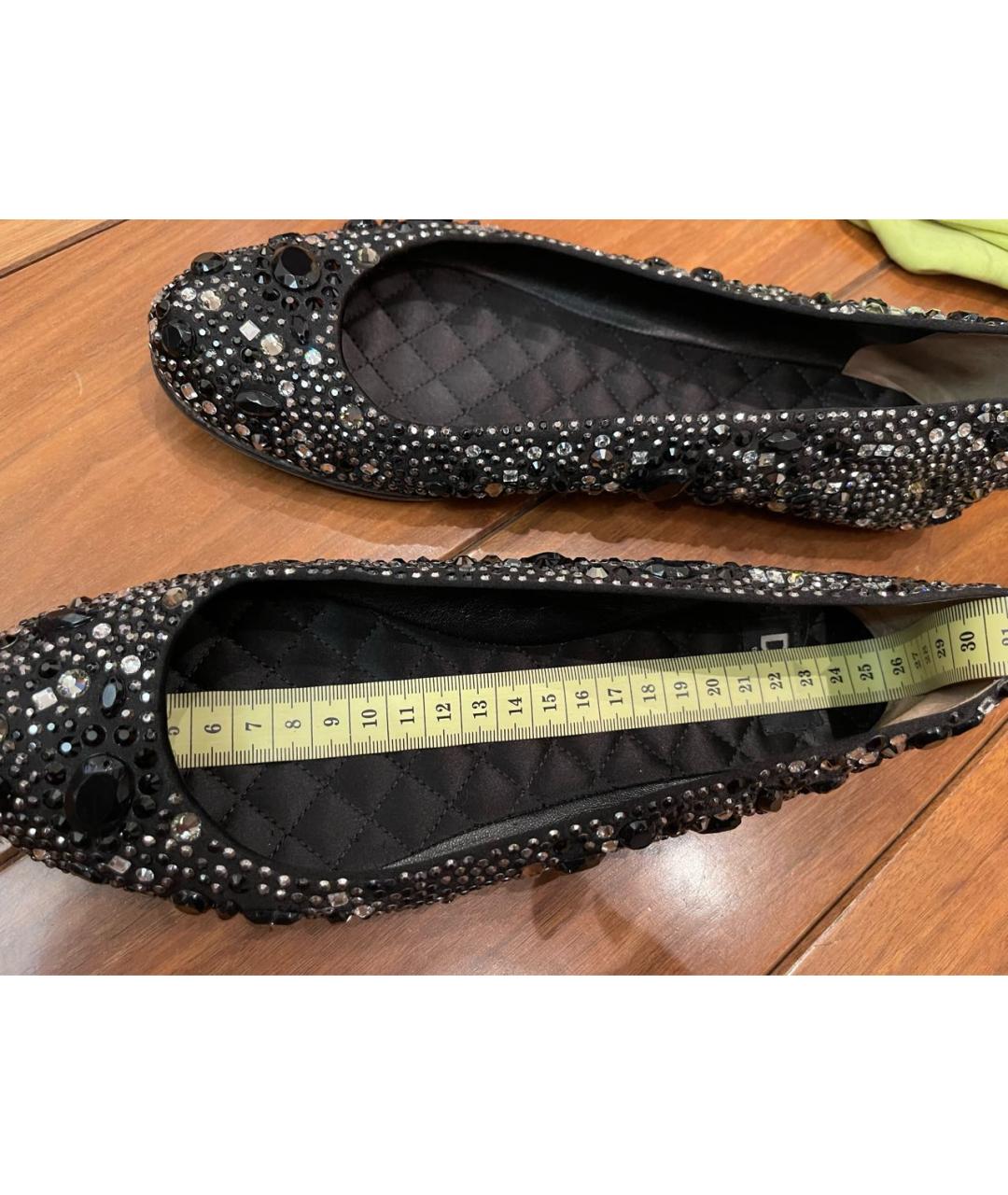 DOLCE&GABBANA Черные текстильные балетки, фото 6