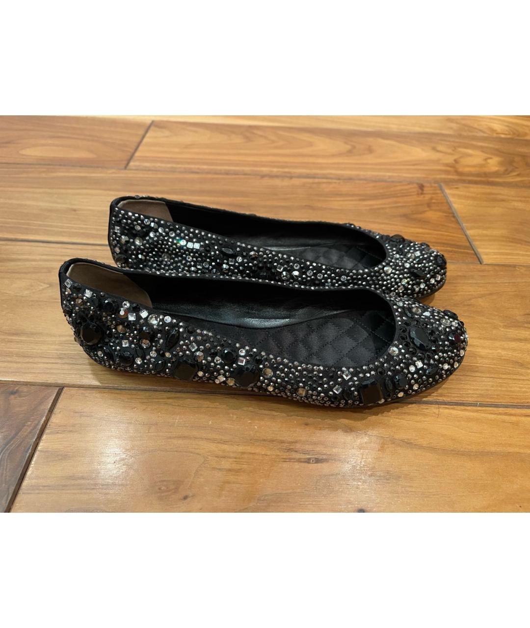 DOLCE&GABBANA Черные текстильные балетки, фото 5