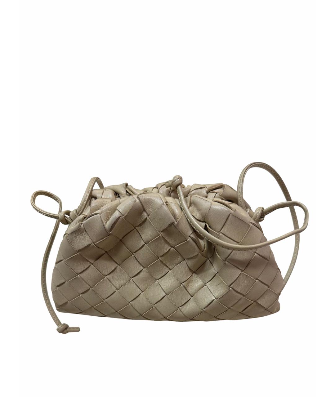 BOTTEGA VENETA Бежевая кожаная сумка через плечо, фото 1