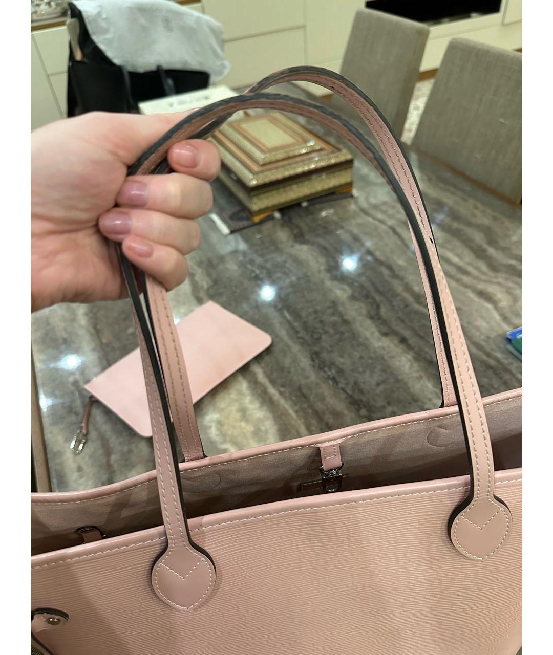 LOUIS VUITTON PRE-OWNED Розовая кожаная сумка тоут, фото 5