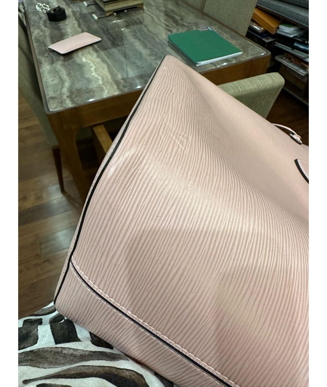 LOUIS VUITTON PRE-OWNED Розовая кожаная сумка тоут, фото 4
