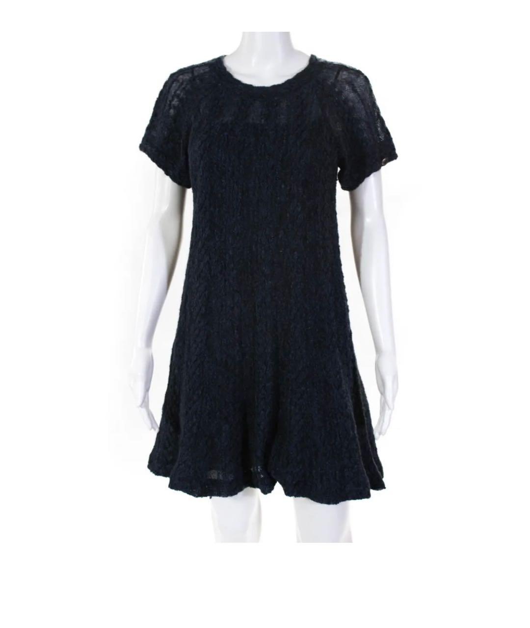 CHANEL Черное шерстяное повседневное платье, фото 8