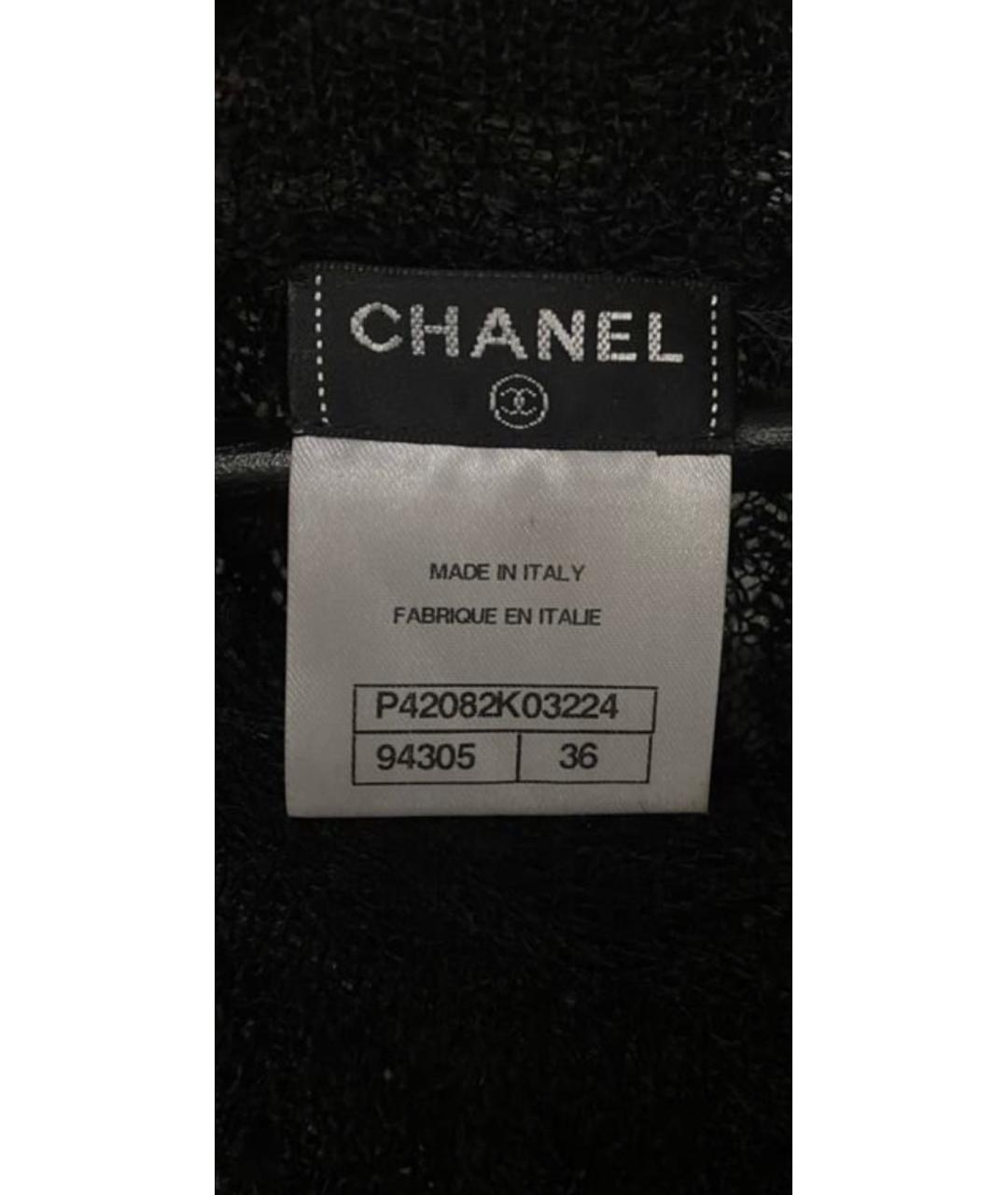 CHANEL Черное шерстяное повседневное платье, фото 3