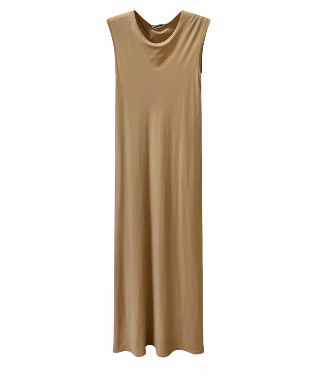 JIL SANDER Бежевое полиамидовое повседневное платье, фото 1