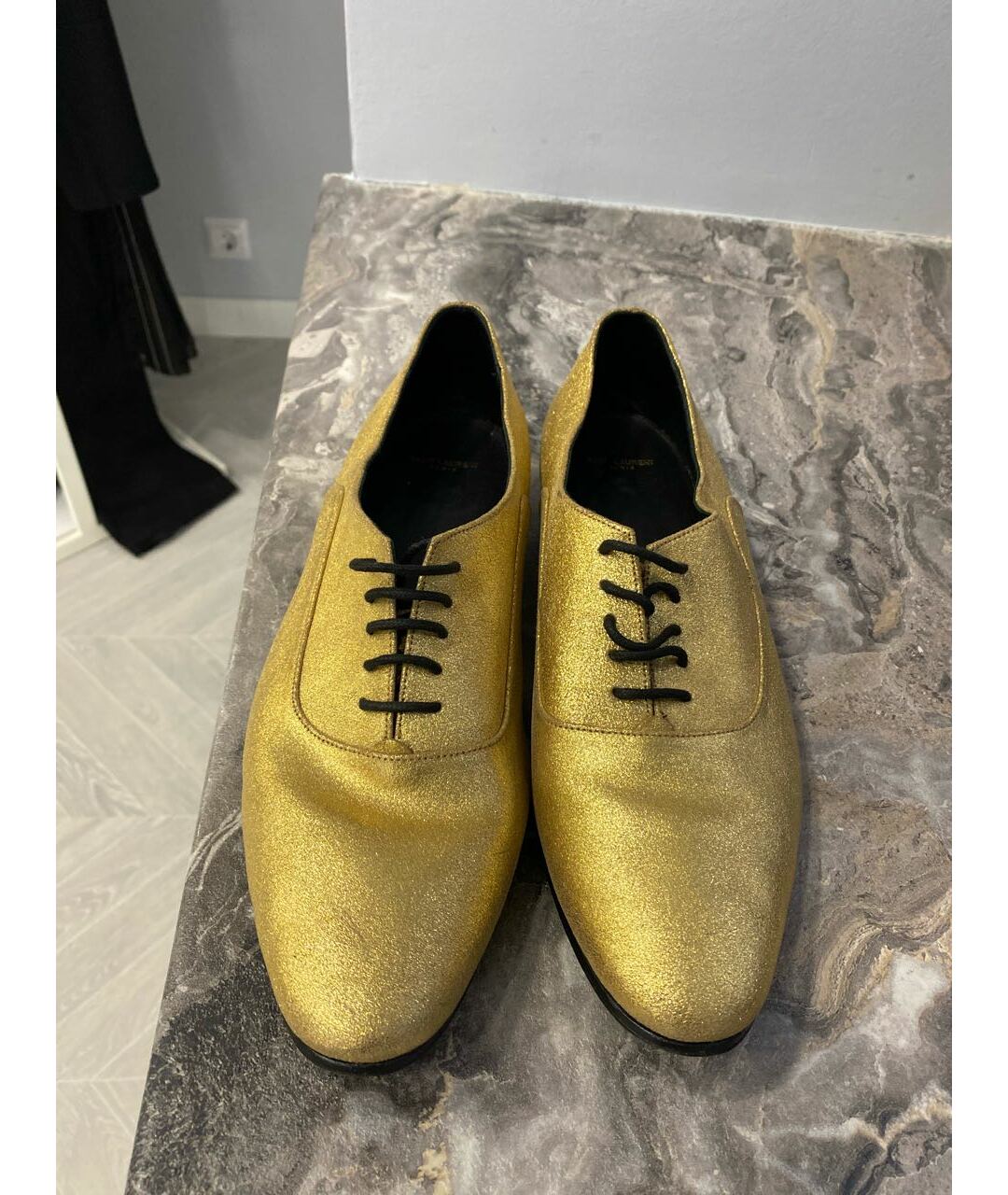 SAINT LAURENT Золотые ботинки, фото 2