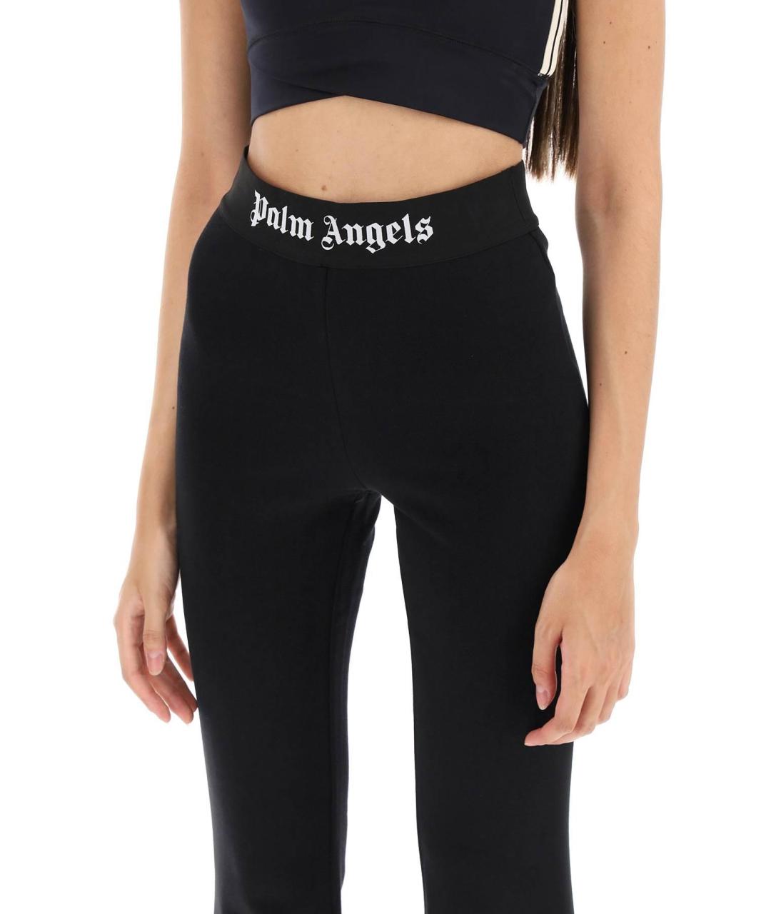 PALM ANGELS Черные хлопковые прямые брюки, фото 6