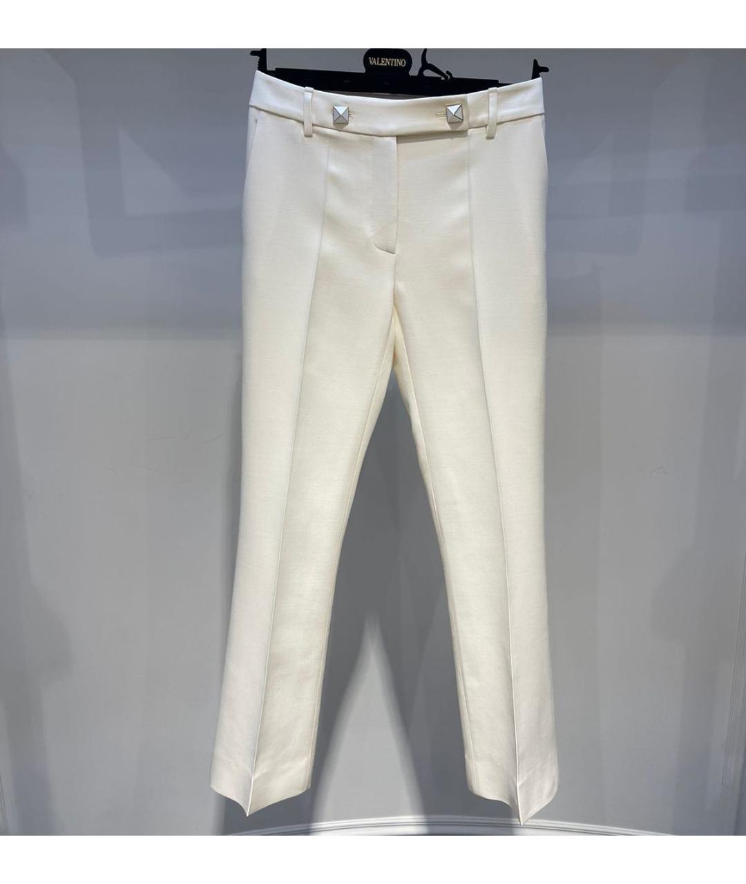 VALENTINO Белые прямые брюки, фото 3