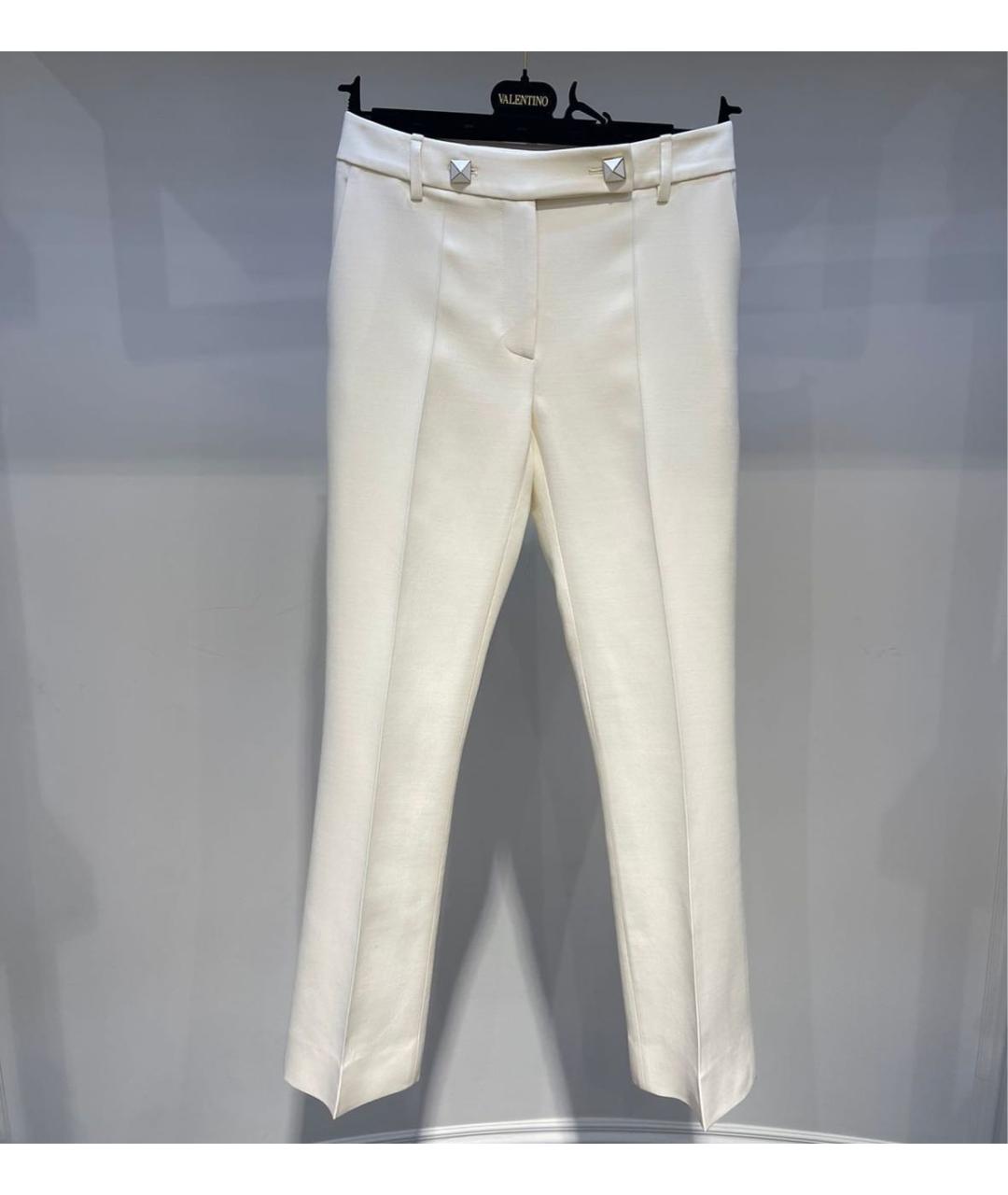 VALENTINO Белые прямые брюки, фото 2