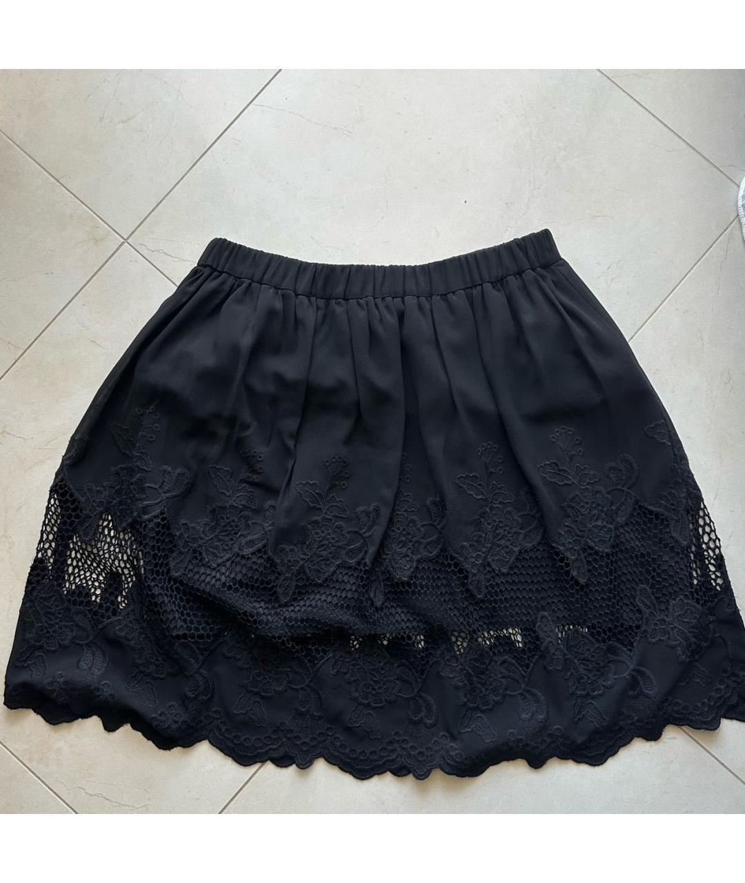 BLUGIRL Черная полиэстеровая юбка миди, фото 6