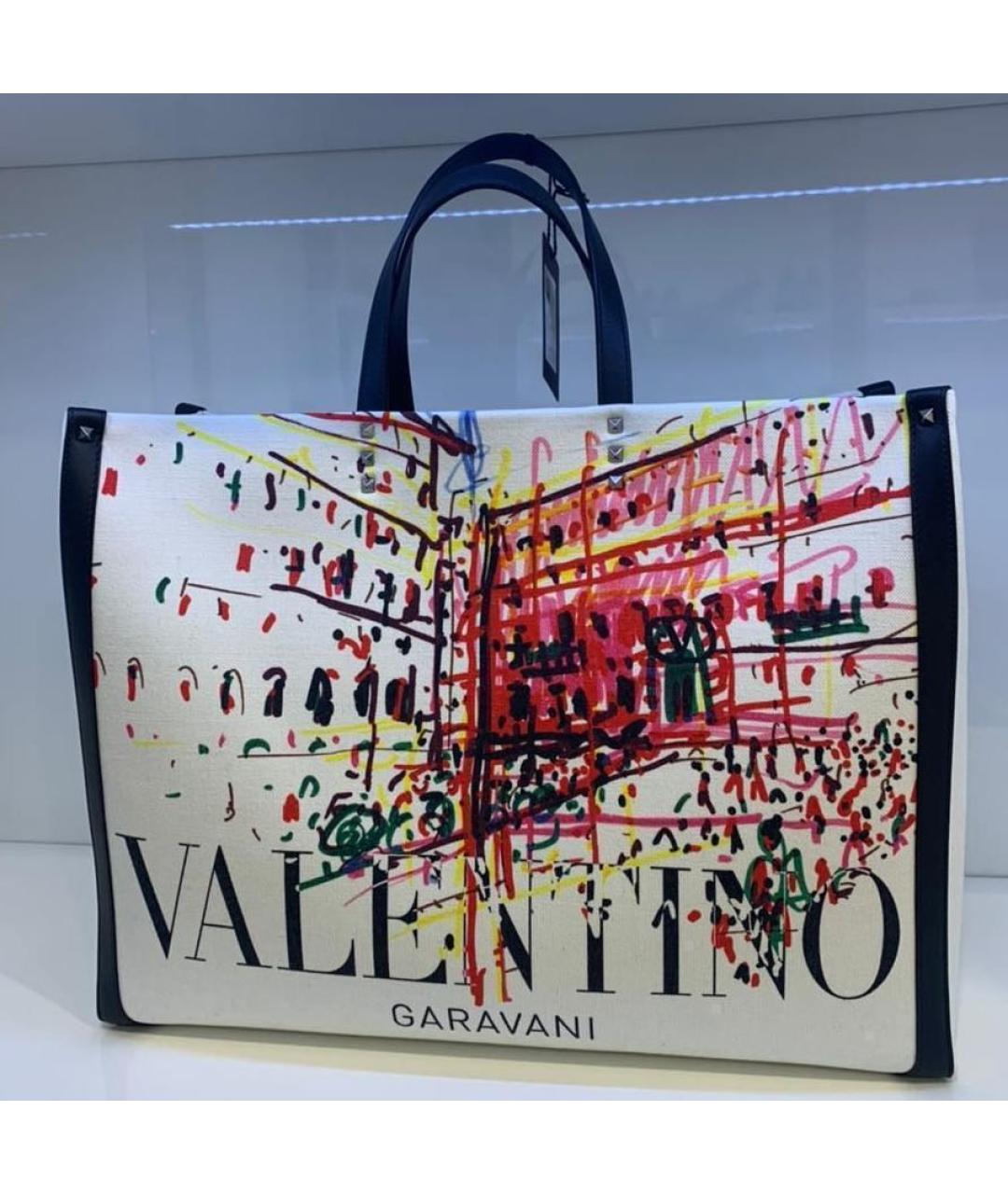 VALENTINO Белая сумка тоут, фото 2