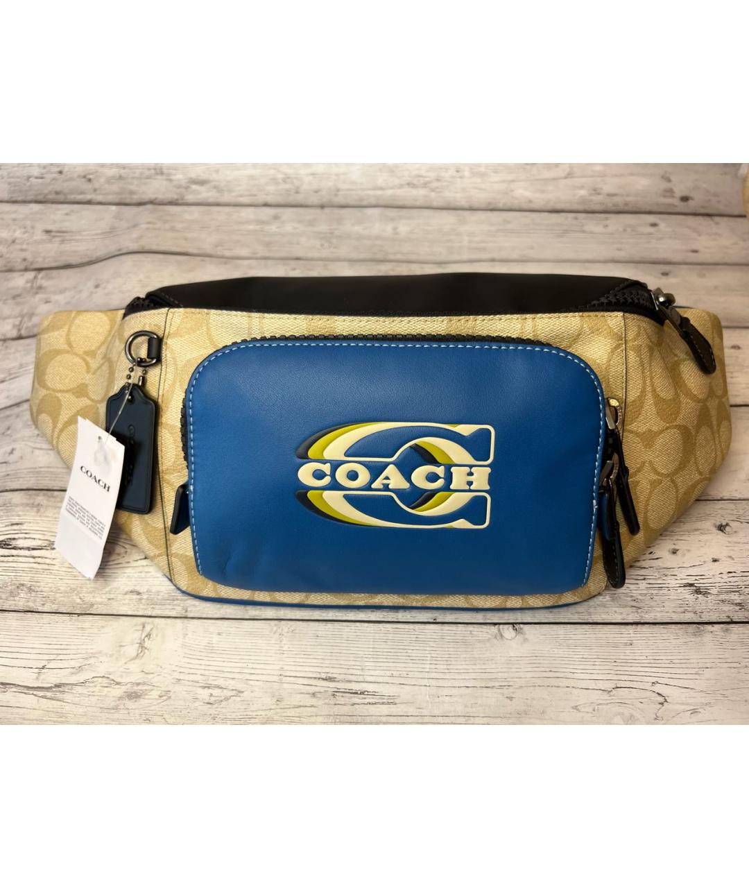 COACH Бежевая поясная сумка, фото 3