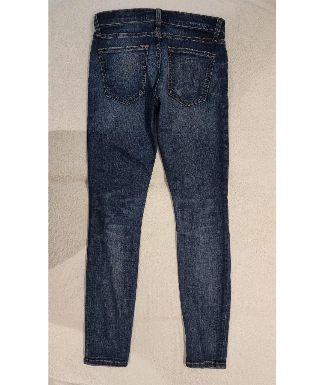 CURRENT/ELLIOTT Синие хлопко-полиэстеровые джинсы слим, фото 2