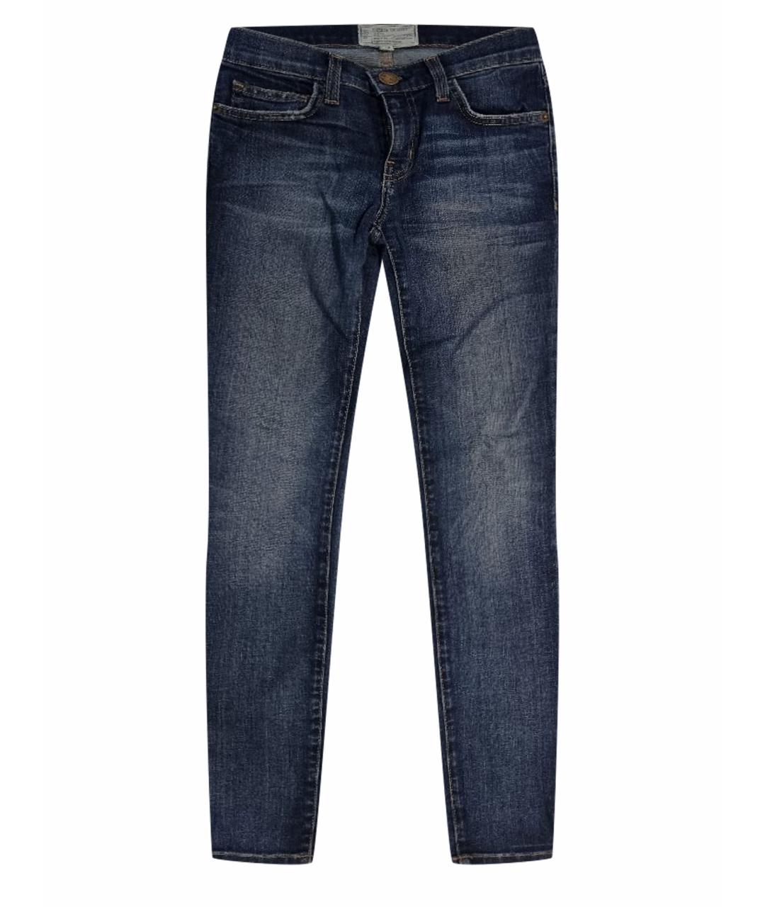 CURRENT/ELLIOTT Синие хлопко-полиэстеровые джинсы слим, фото 1