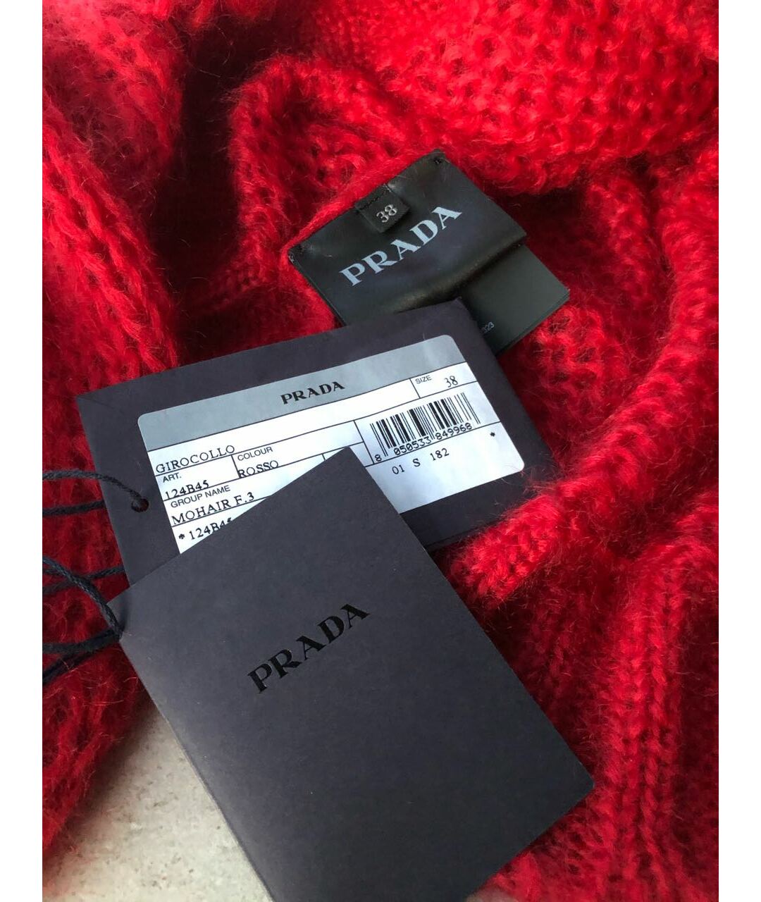PRADA Красный шерстяной джемпер / свитер, фото 4