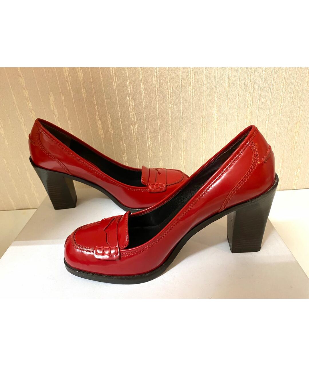 CELINE PRE-OWNED Красные кожаные туфли, фото 7