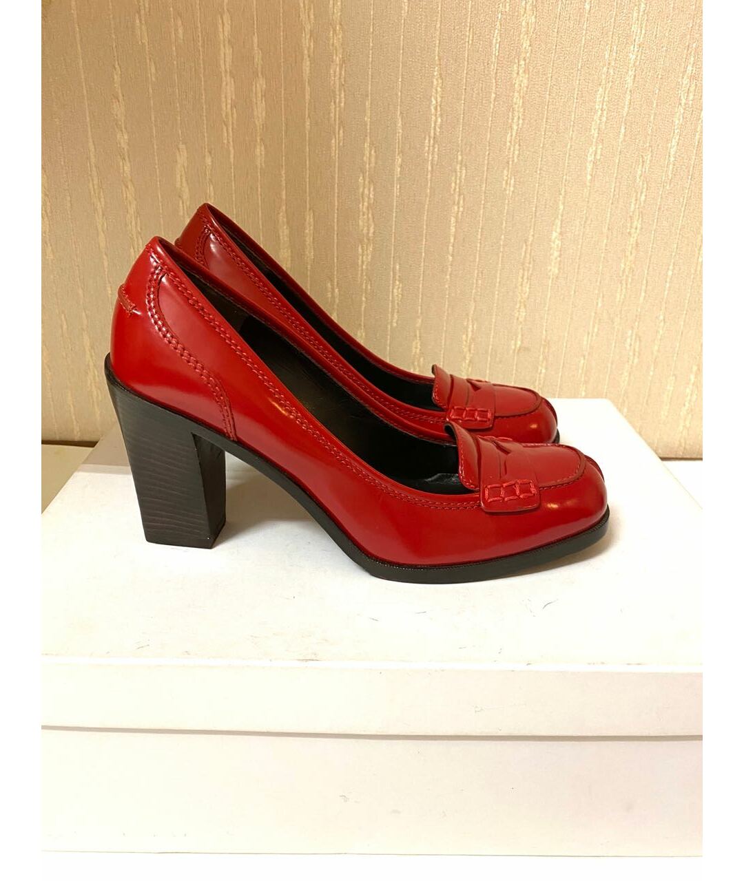 CELINE PRE-OWNED Красные кожаные туфли, фото 9