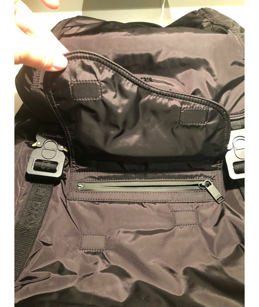 CHRISTIAN DIOR PRE-OWNED Черный синтетический рюкзак, фото 4