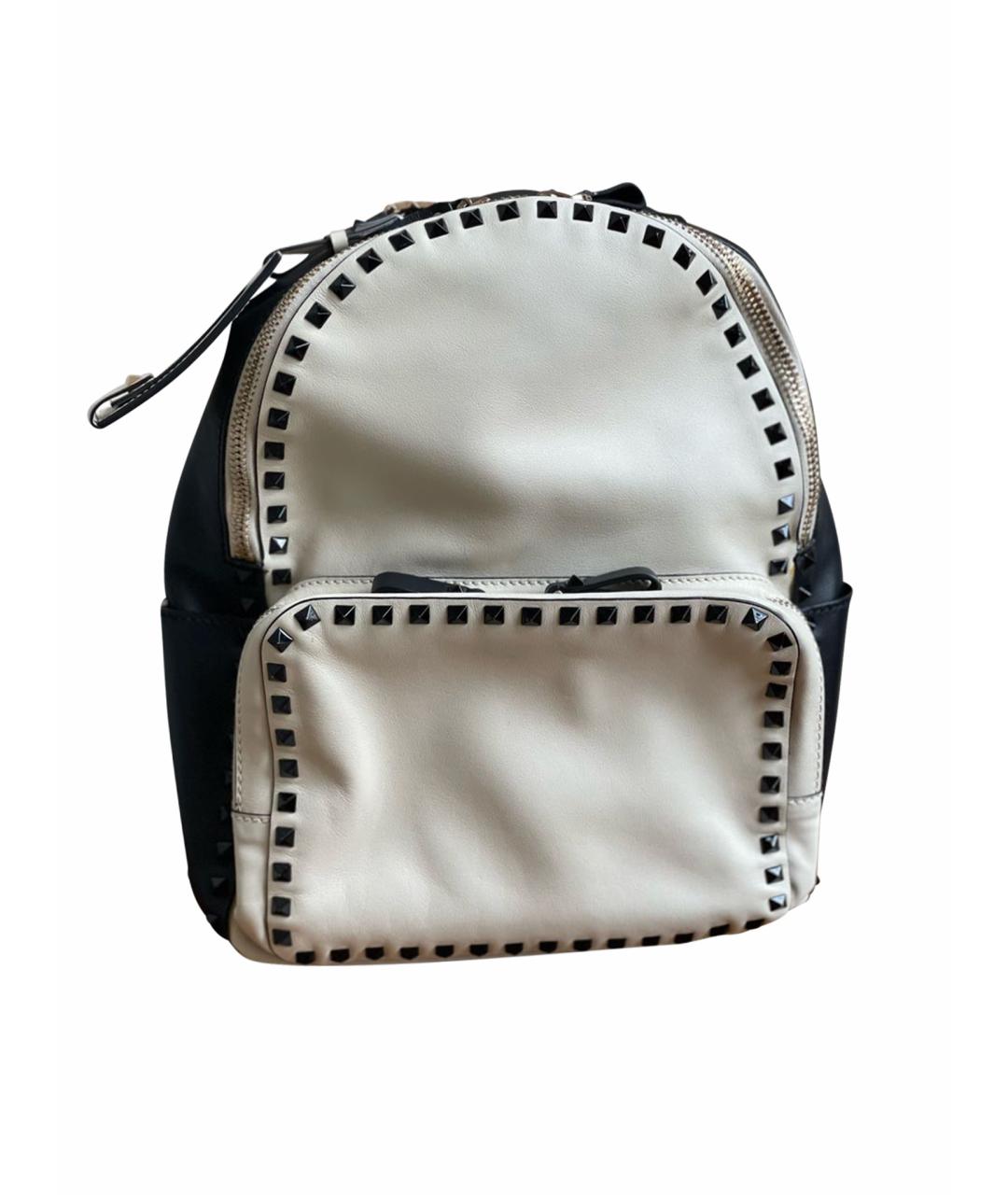 VALENTINO Белый кожаный рюкзак, фото 1