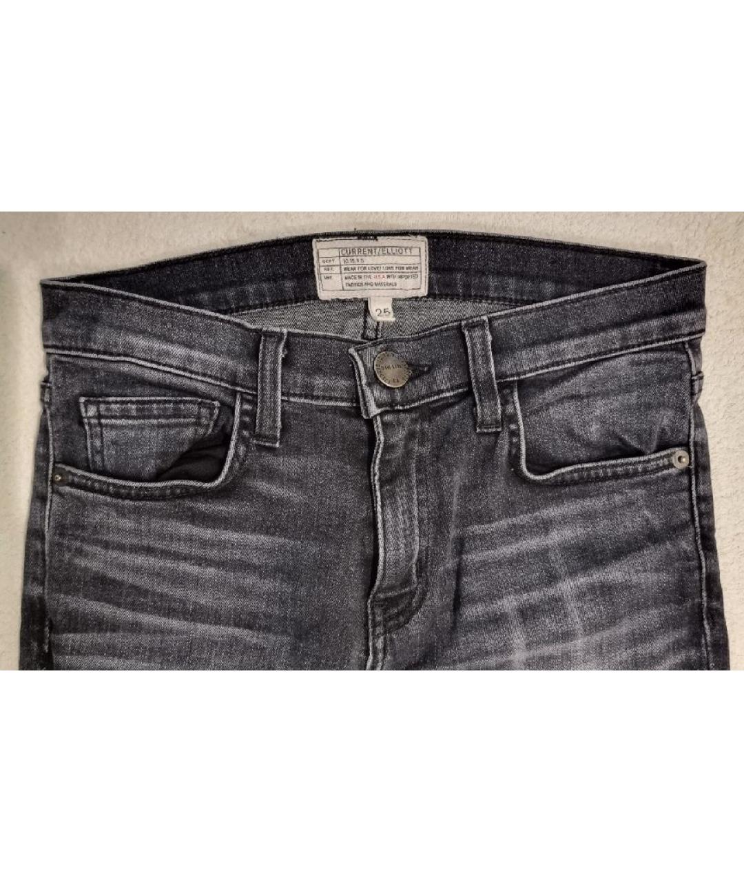 CURRENT/ELLIOTT Серые хлопко-сиацелловые джинсы слим, фото 3