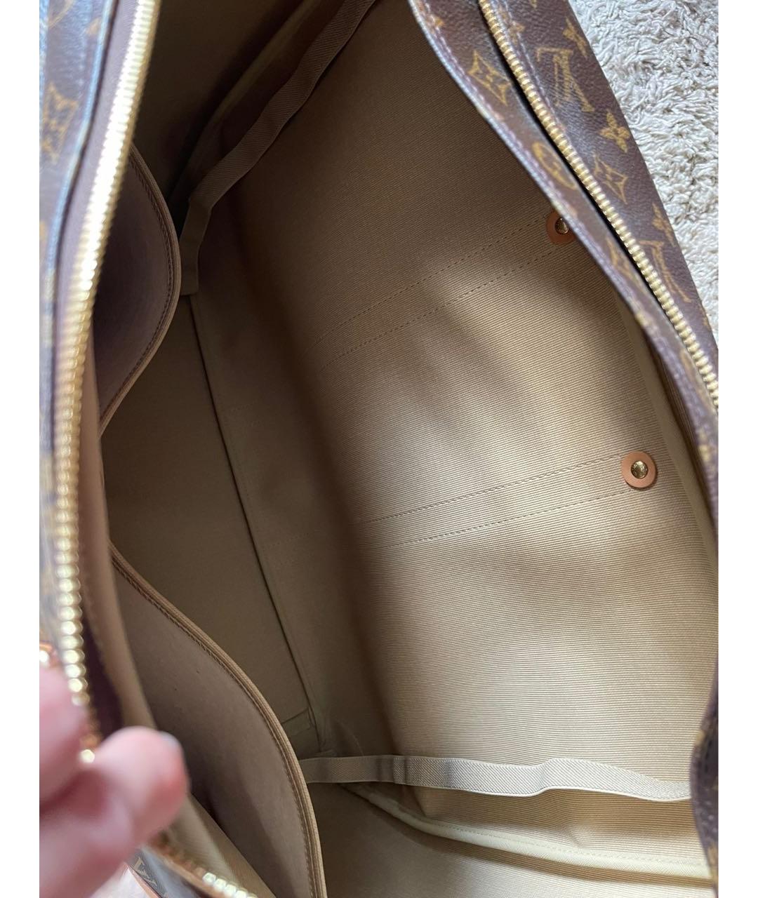 LOUIS VUITTON Коричневая кожаная дорожная/спортивная сумка, фото 4