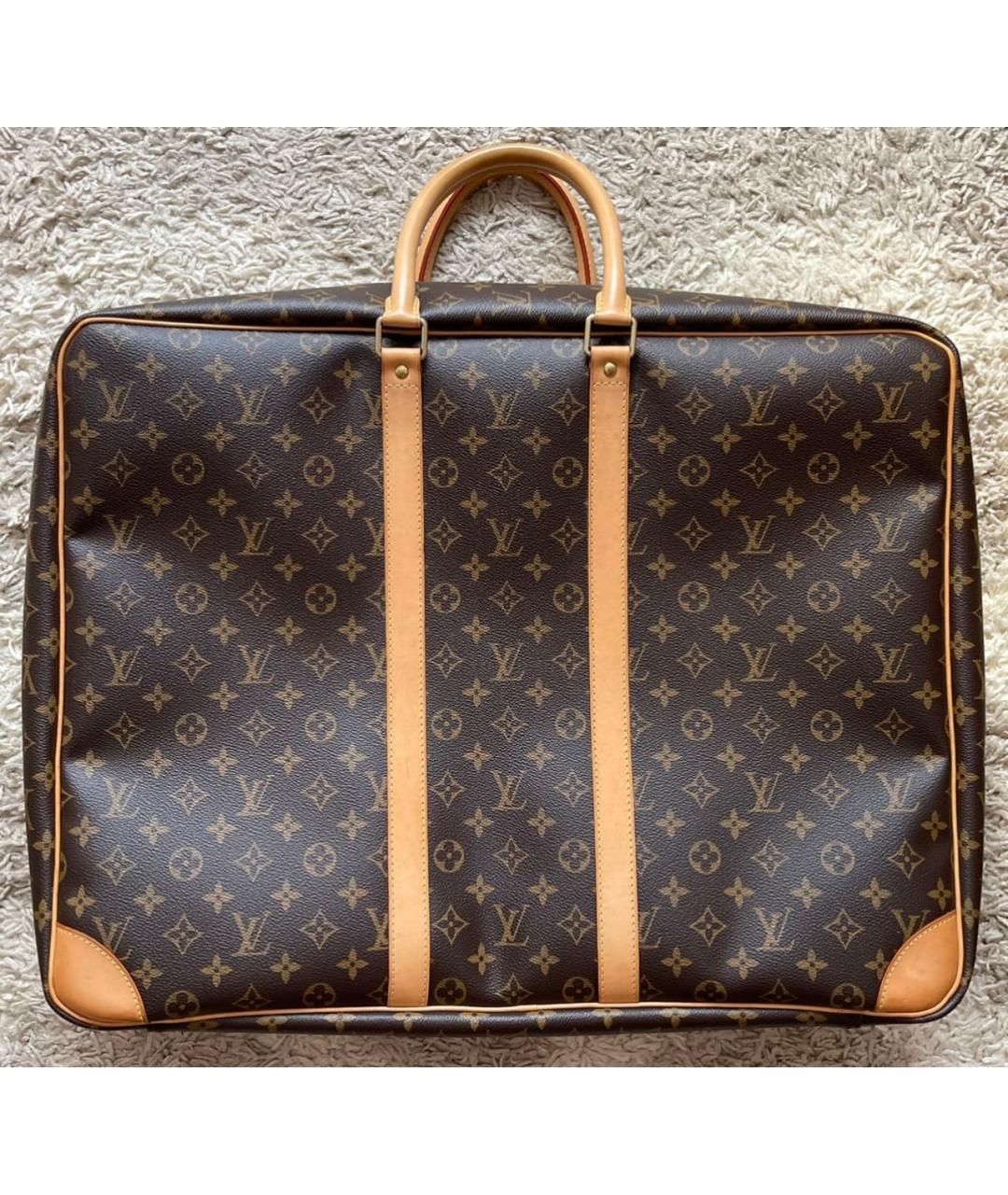 LOUIS VUITTON Коричневая кожаная дорожная/спортивная сумка, фото 2